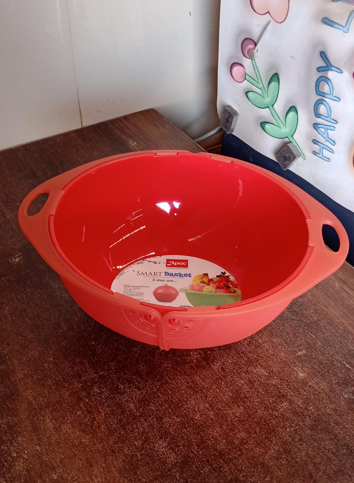 Apex Smart Basket 3 in 1 Multi Use Fruit & Vegetable Bowl – Collapsible Mix Colour (1 Pc)