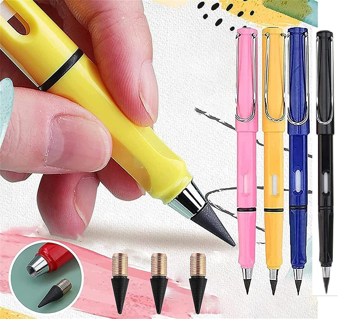 best everlasting inkless pencils pack of 2 in India, reusable metal writing pens with graphite nib online, eco-friendly inkless pencils for students and professionals, inkless metal pencils for office and school use, replaceable nib graphite pencils for long-lasting writing, sustainable inkless pencils for kids and adults, metal body writing pencil with replaceable tip, no sharpening required reusable pencils India, long-lasting graphite nib pencils for daily use, durable inkless pencils for sketching