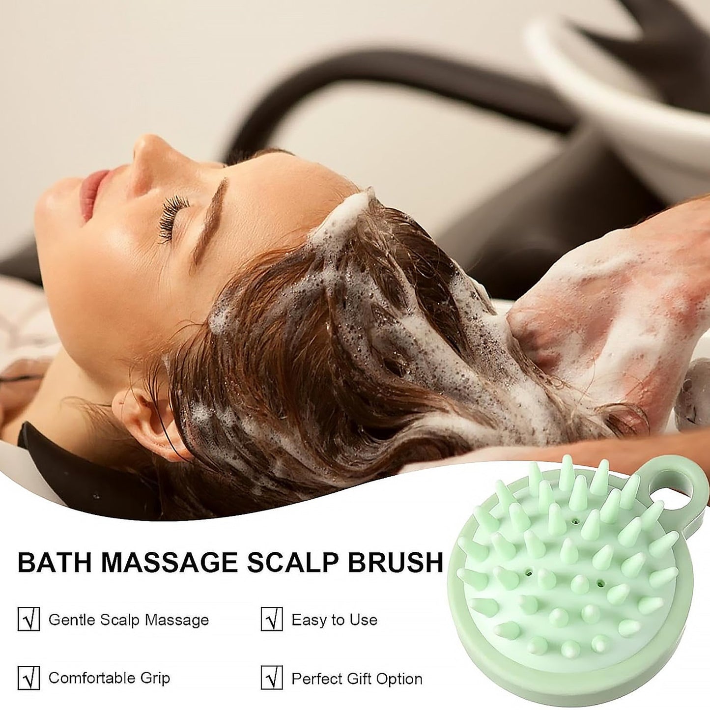 dandruff massager brush, hair scalp scrub brush, bath scalp comb, silicone shower brush