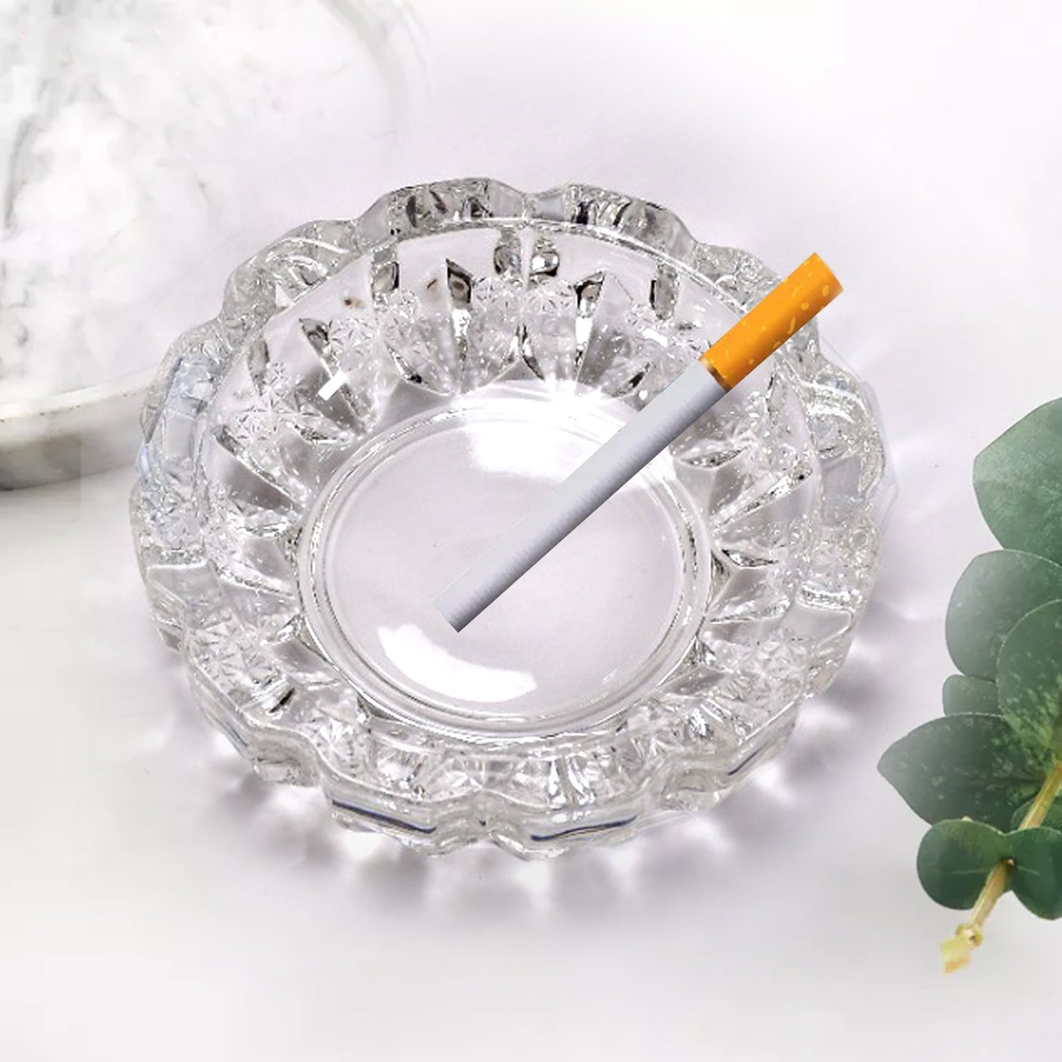 fancy ashtray for home, stylish smoking ashtray, crystal glass table ashtray, premium designer ashtray, ashtray for gift,