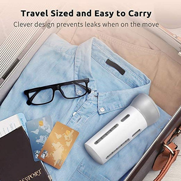 Travel dispenser set with 4 bottles, travel dispenser bottle, 4-in-1 travel bottle, leak-proof cosmetic container, refillable travel bottles, multicolor travel kit, travel toiletry bottle