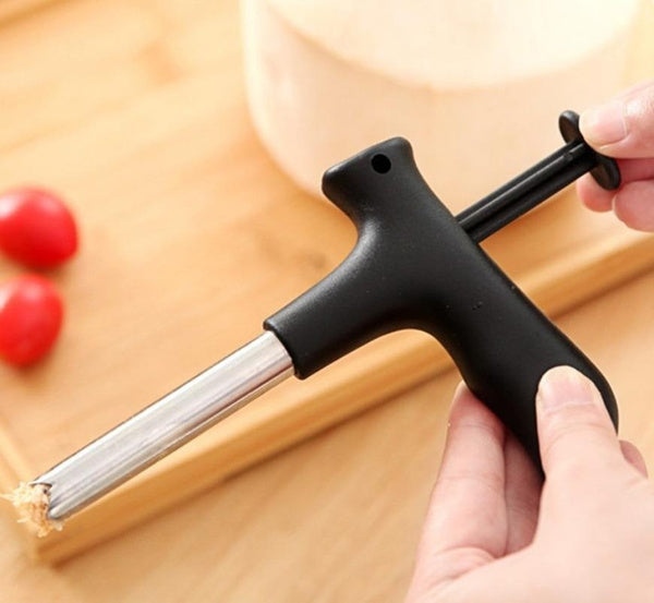 Coconut opener tool with sturdy design, coconut opener tool, stainless steel coconut driller, tender coconut cutter, coconut water straw opener, easy coconut drill tool, kitchen coconut opener