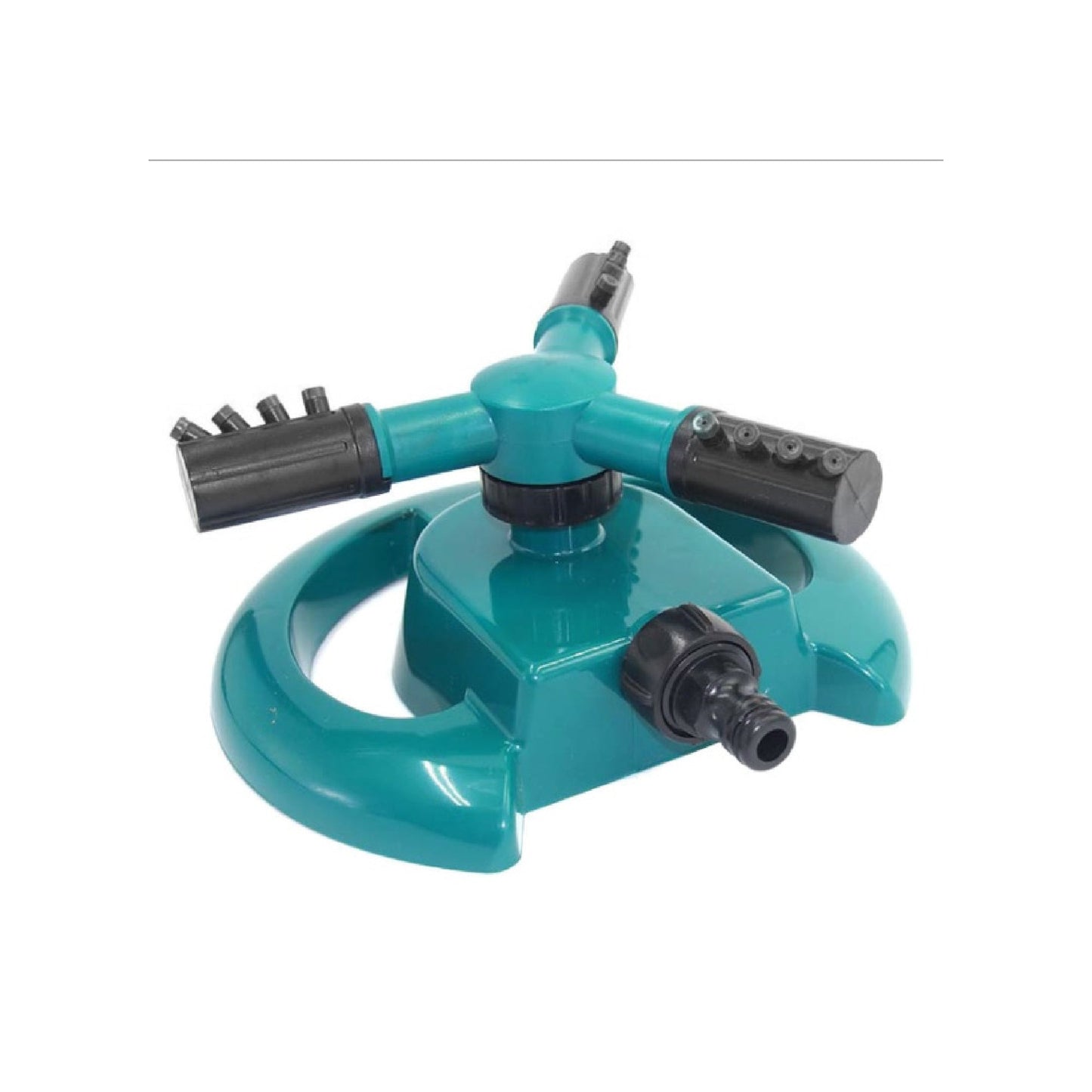 Rotating garden sprinkler for effective lawn irrigation. 360 degree garden sprinkler, rotating lawn sprinkler, 3 arm water sprinkler, automatic garden sprayer, irrigation tool, hose pipe sprinkler, ABS lawn sprinkler, summer water play tool, yard watering system, flowerbed irrigation sprinkler