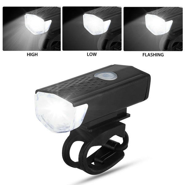 USB bike headlight, 400 lumen cycle light, rechargeable bicycle light, smart anti-glare bike lamp, waterproof headlight, cycle front light, USB cycle flashlight, night ride bicycle light, PVC bike light
