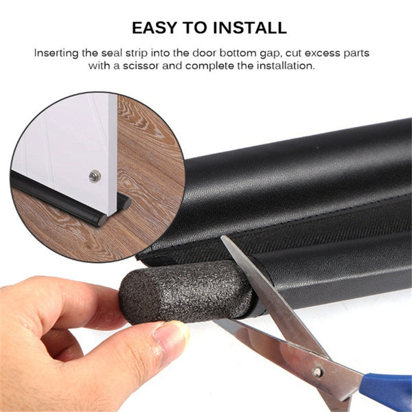 Door draft guard, twin seal design to prevent cold air entry. door draft stopper, twin draught guard, under door seal, door noise blocker, door dust stopper, fabric door seal, window draft stopper, energy saving door guard, door seal guard 98cm