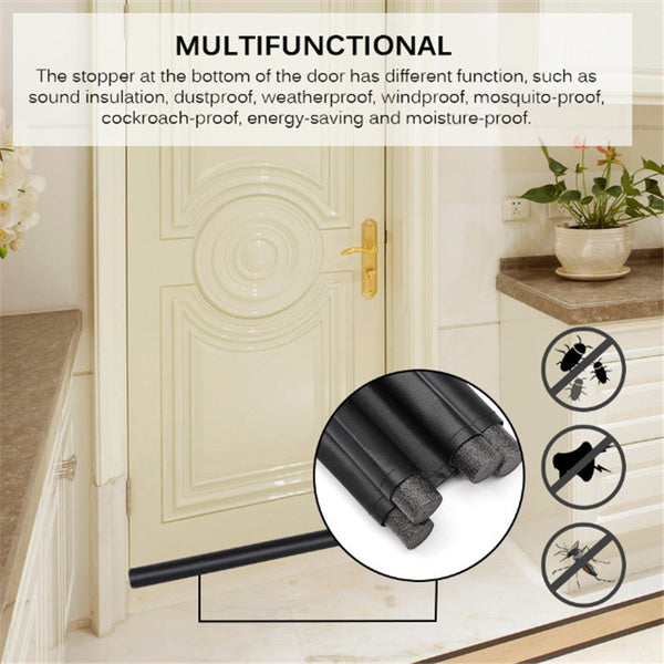 Twin draught guard for door, blocks drafts and improves insulation. door draft stopper, twin draught guard, under door seal, door noise blocker, door dust stopper, fabric door seal, window draft stopper, energy saving door guard, door seal guard 98cm