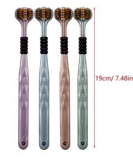 best 3-sided toothbrush for deep cleaning India, triple head toothbrush with soft bristles, toothbrush for complete oral hygiene India, 3 sided toothbrush for sensitive teeth, soft bristle toothbrush for kids and adults, toothbrush for gum care and deep cleaning, unisex toothbrush pack of 4 India, ergonomic triple head toothbrush India, dentist recommended 3-sided toothbrush India, multi-surface toothbrush for total mouth cleaning