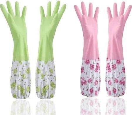 best multipurpose waterproof cleaning gloves with lining in India, reusable silicone PVC household gloves for kitchen and bathroom, waterproof cleaning gloves for kitchen use, multipurpose silicone gloves for household cleaning