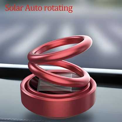 car dashboard solar fragrance diffuser, organic french perfume car air freshener, rotating air freshener for home and car, solar perfume diffuser with long lasting fragrance, car interior freshener with solar fan,