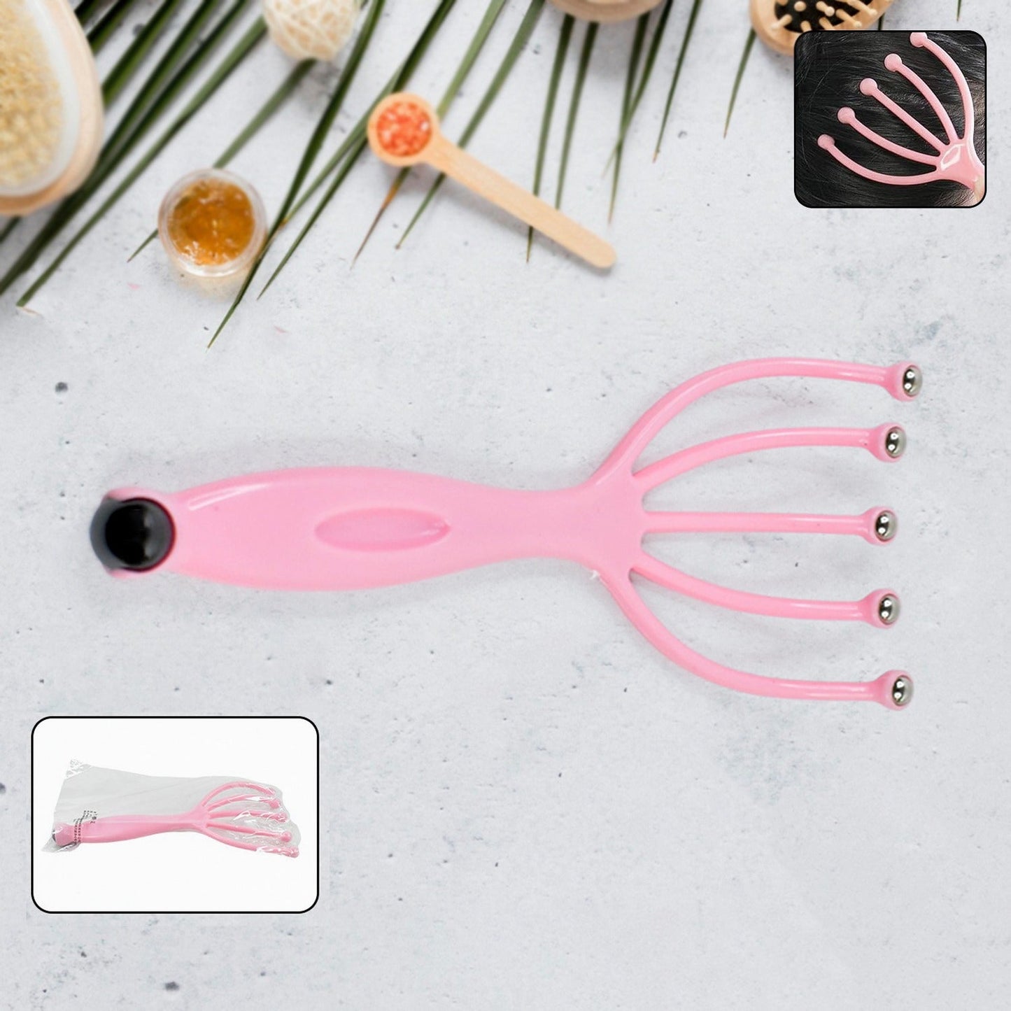 portable handheld scalp massager 4 pc set, head scratcher set for stress relief and relaxation, scalp massage tool for hair growth and care, handheld head massager for men and women, stress relieving scalp stimulator for blood circulation,