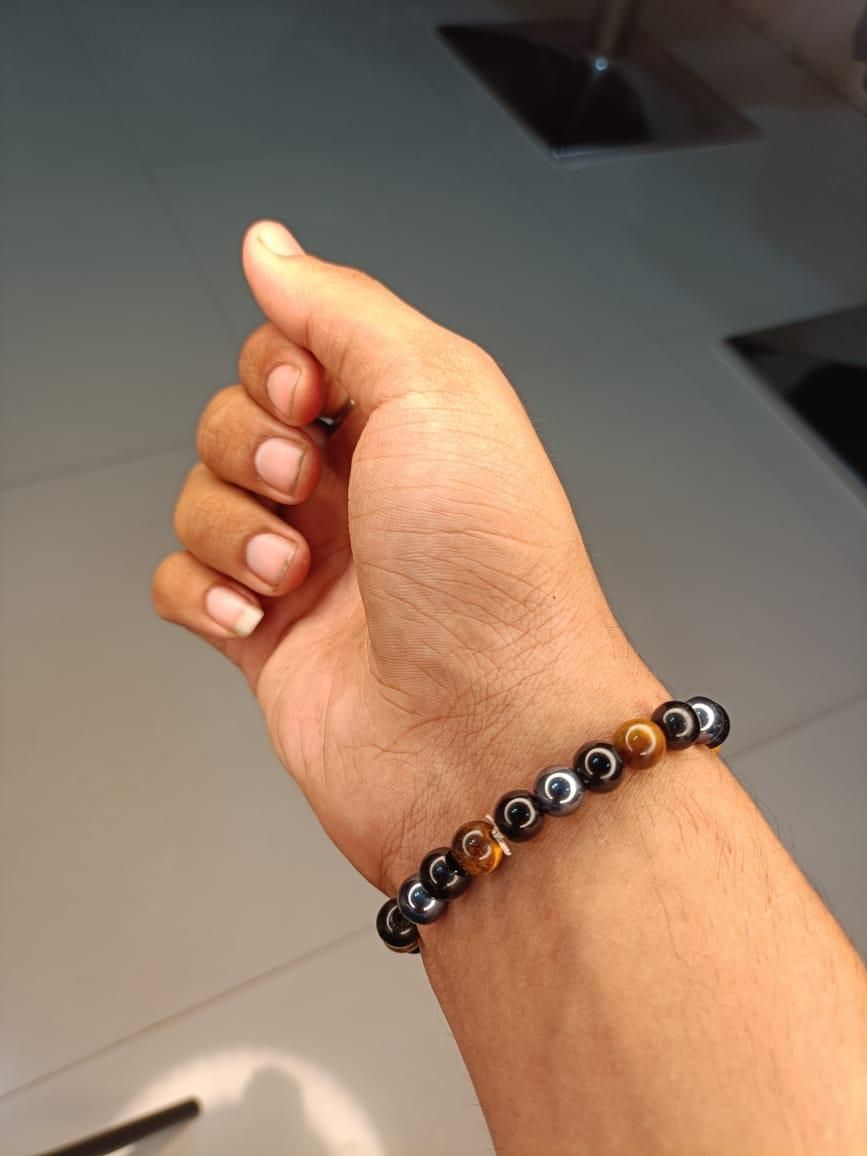 tiger eye bracelet online India, matte black bead bracelet online,