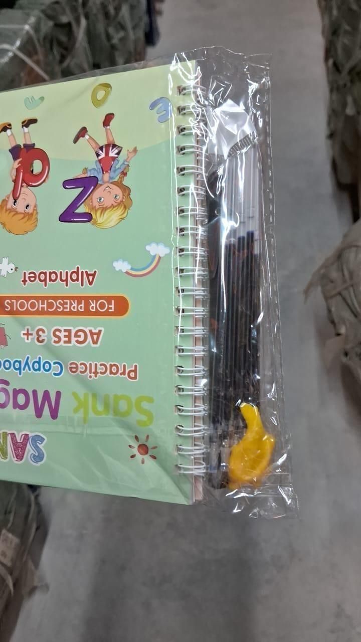 Sank magic writing copybook, reusable handwriting tracing books India, tracing book with magic pen for kids, handwriting practice copybooks set, magic ink tracing books for children, Sank reusable practice books with grip, alphabet number tracing book set, kids magic copybook pen and refill set, Sank handwriting improvement books, reusable writing learning books for toddlers, early education tracing copybook, Sank copybook with pen and grip, tracing books for children in India, magic practice writing books,