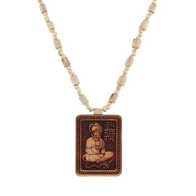 pack of 2 tulsi hanuman mala, natural wooden spiritual mala for men, tulsi mala with hanuman pendant, wooden hanuman ji kanthi mala men, spiritual tulsi mala for daily wear, tulsi hanuman pendant set men, hanuman kanthi mala combo pack, men’s wooden devotional mala, natural tulsi mala with pendant