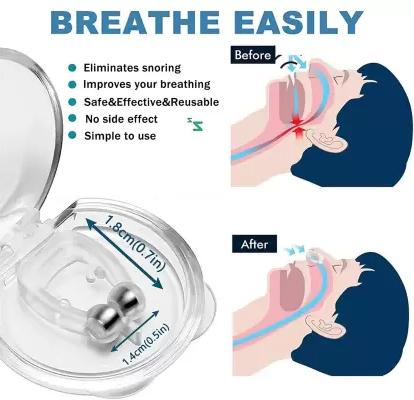 anti snoring nose clip device, reusable nasal clip for snoring, snore stopper nose clip men and women, anti-snore nasal device, comfortable snoring solution clip,