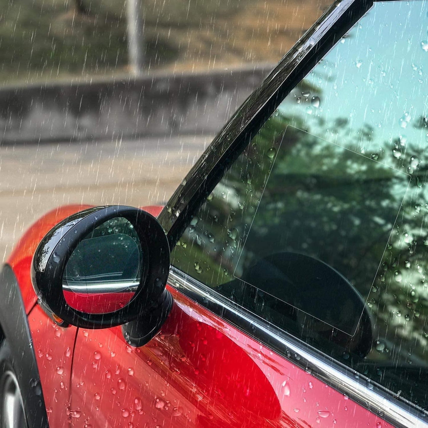 rearview mirror film, anti rain mirror protector, side mirror fog film, mirror visibility film, waterproof mirror sticker,