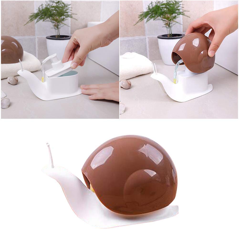 Portable liquid soap dispenser in a snail shape for easy use. snail shape soap dispenser, liquid soap pump bottle, refillable soap container, glass soap dispenser, cute bathroom soap holder, kitchen hand wash bottle