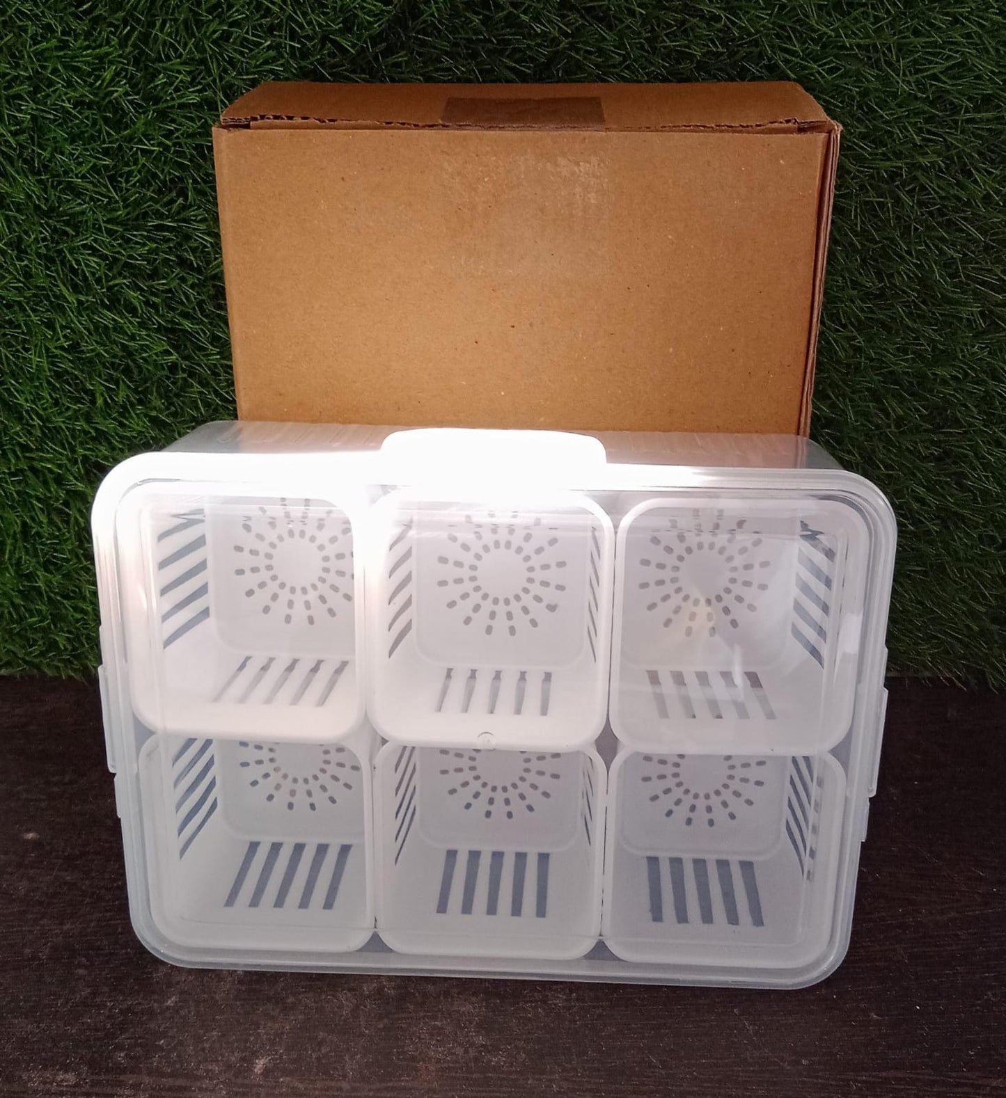 drainable container, fridge organizer, food storage bin, vegetable storage box