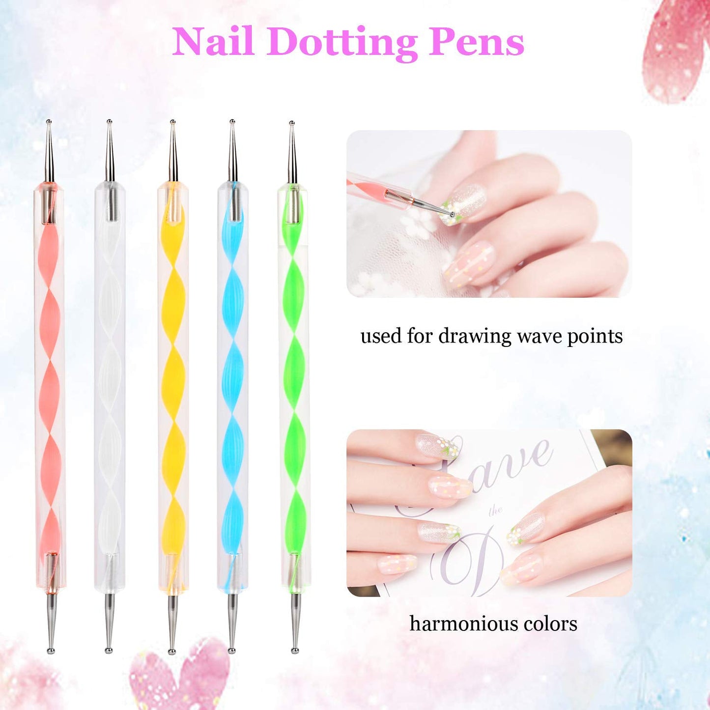 nail art tools, nail dotting pen, nail art pen set, DIY nail design tools, manicure tools for women, nail dotting tools set, nail design accessories, nail pen set