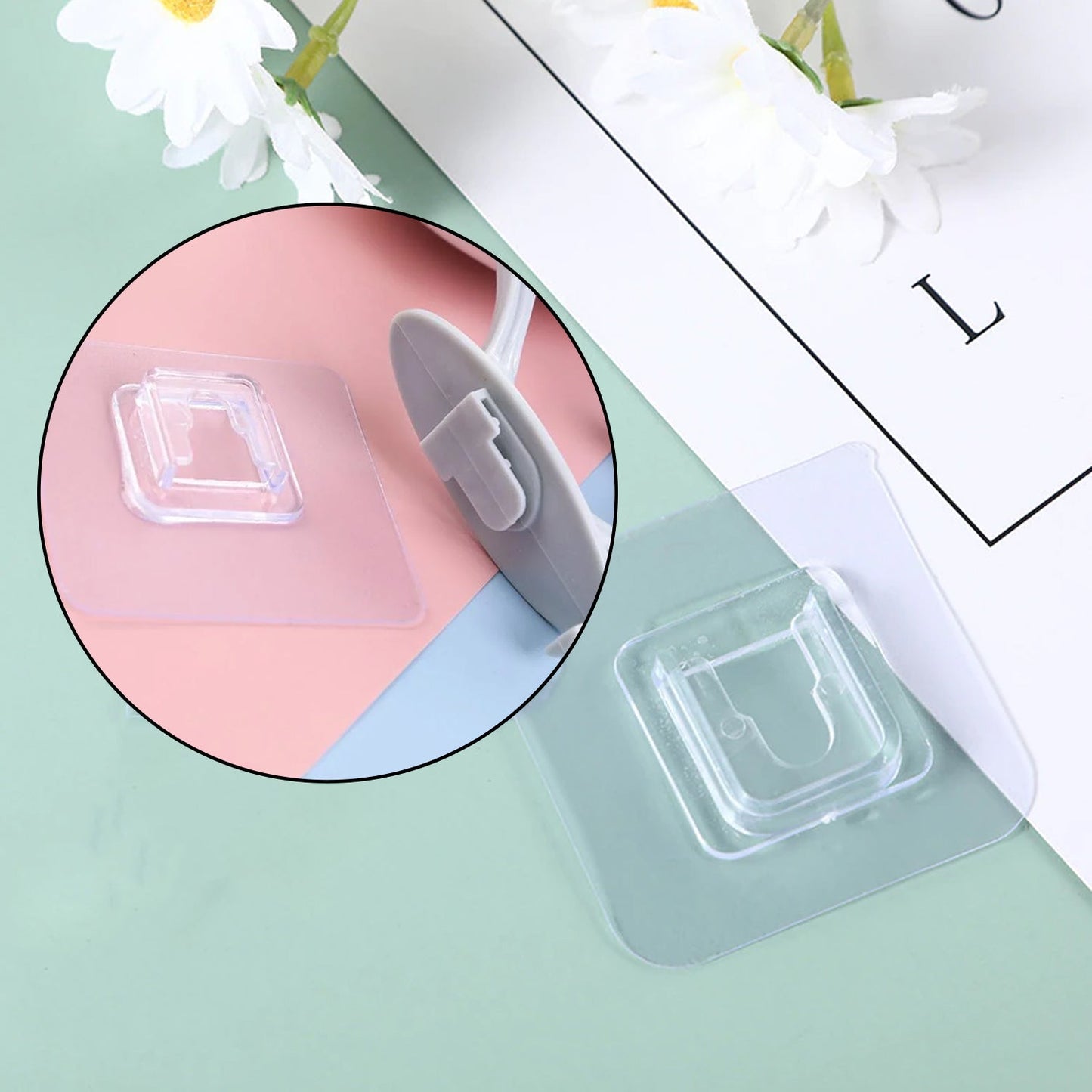 Wall hook with adhesive backing, plastic design. adhesive wall hook, waterproof wall hook, kitchen towel hook, bathroom hook, oil proof wall hanger, key holder, self adhesive hook, no drill hook