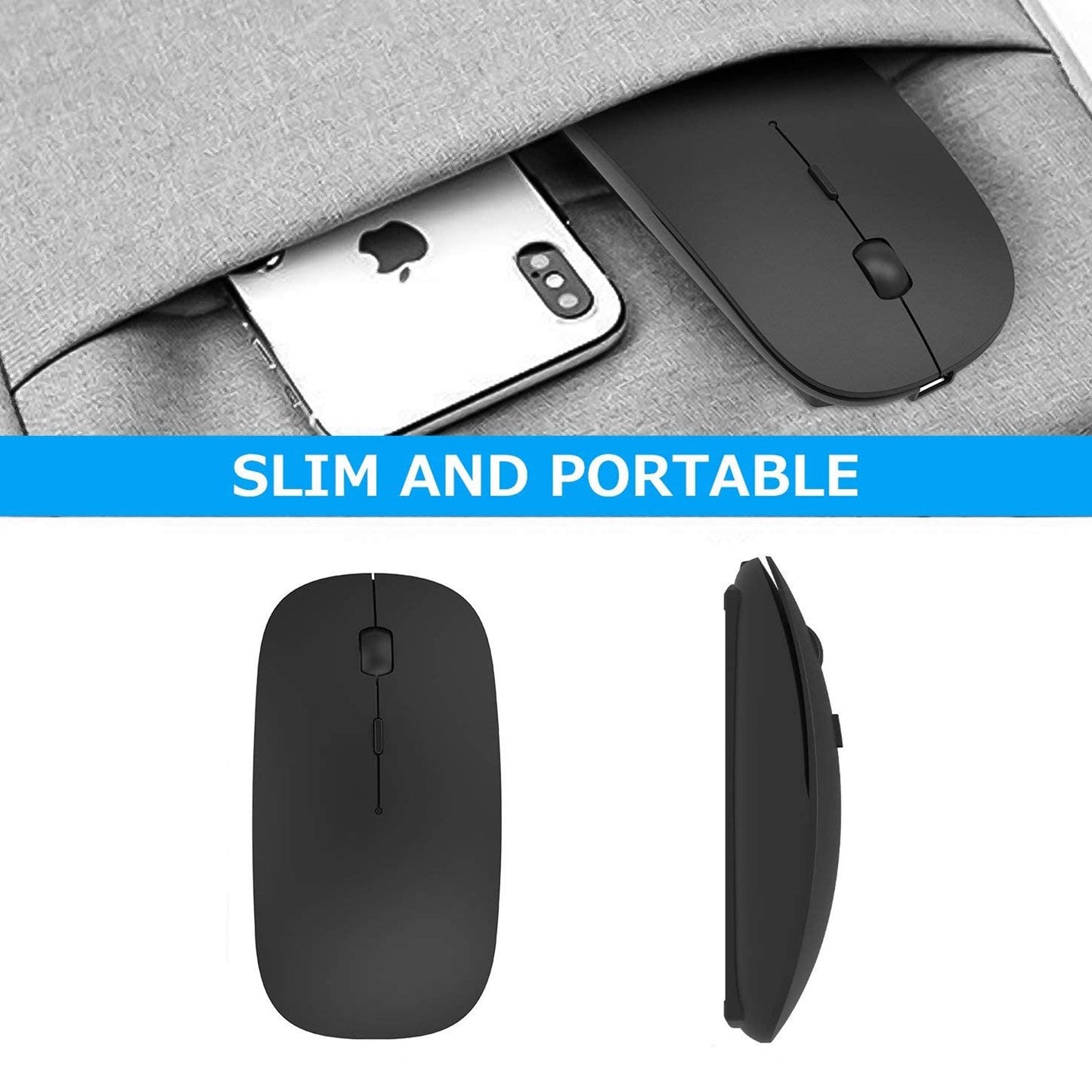 Wireless mouse suitable for laptop, PC, Mac, and iPad usage. wireless mouse, cordless optical mouse, slim computer mouse, laptop mouse, nano USB receiver mouse, 3 DPI wireless mouse, travel mouse for PC