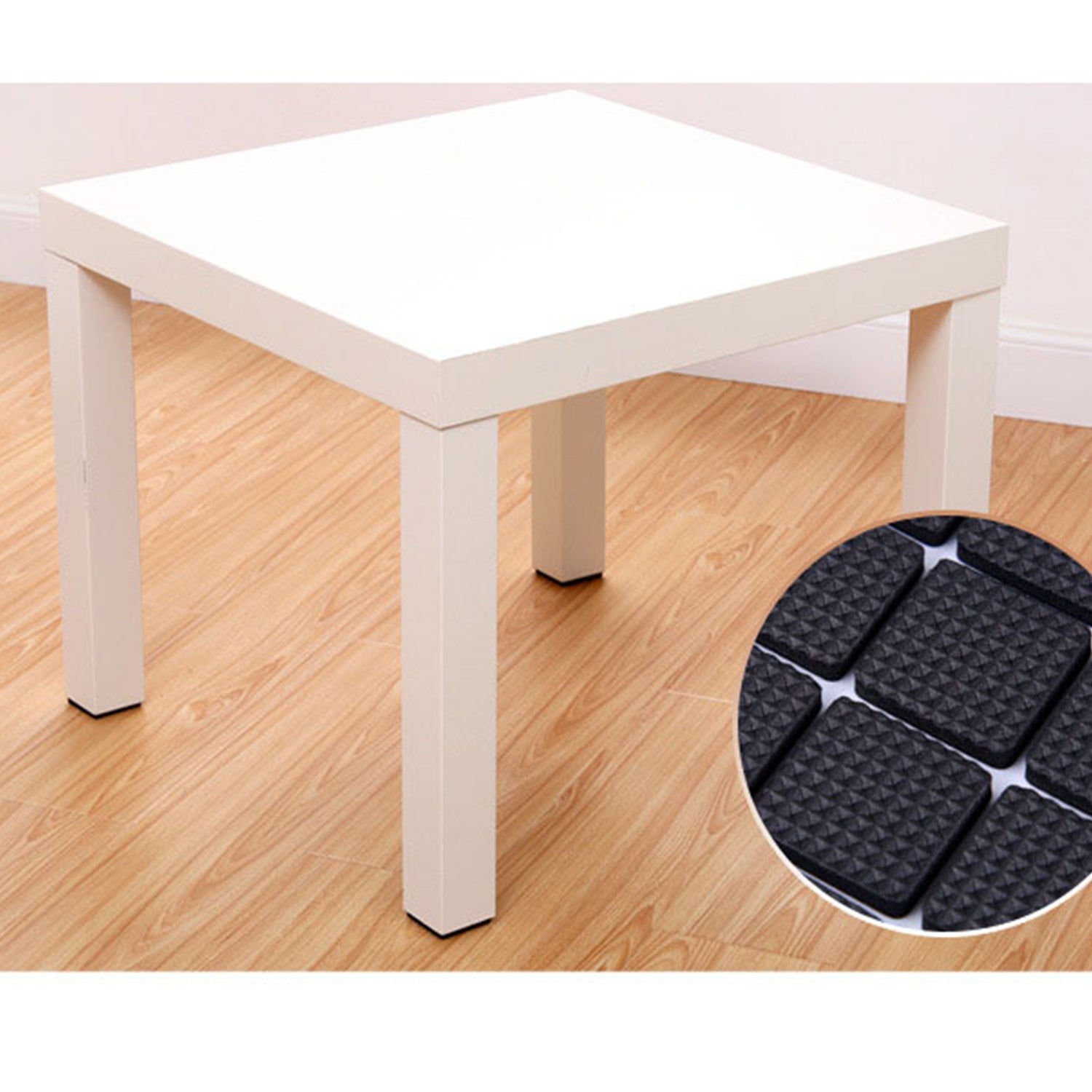 28 pc rubber furniture pads self sticking, non slip floor protectors noise insulation pads