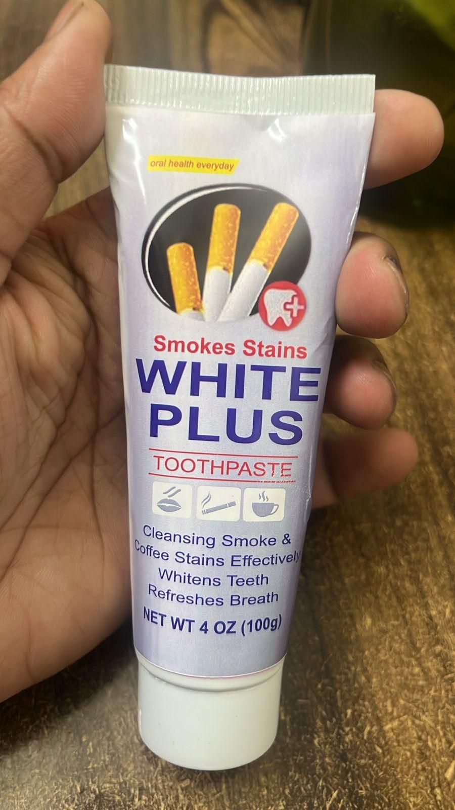 best whitening toothpaste for smokers and coffee drinkers India, toothpaste to remove tobacco stains from teeth, strong anti-stain toothpaste for daily use, teeth whitening solution for smokers India, white plus stain remover toothpaste for bright teeth, 200g toothpaste for coffee and smoke stain removal, whitening toothpaste for nicotine stains India, anti-stain toothpaste for brighter smile India, toothpaste to clean smoke and caffeine stains, white plus toothpaste pack of 2 for deep cleaning