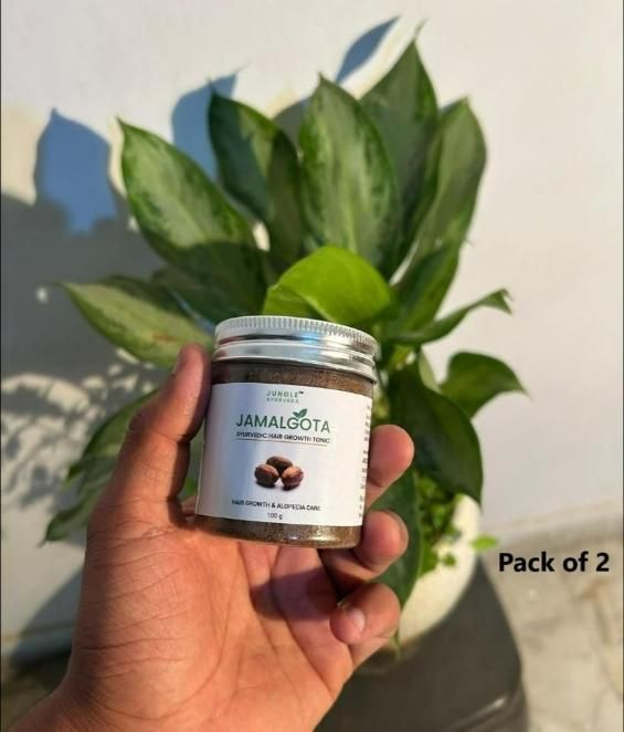 Jamalgota Ayurvedic Hair Growth Powder – Natural Hair Regrowth Remedy for Women (Pack of 2, 100gm Each), Jamalgota hair powder, Ayurvedic hair growth powder, natural hair growth powder, herbal hair pack, powder for hair regrowth, hair fall control ayurvedic remedy, Jamalgota powder for women, best Ayurvedic hair treatment, hair regrowth powder India, chemical-free hair care products