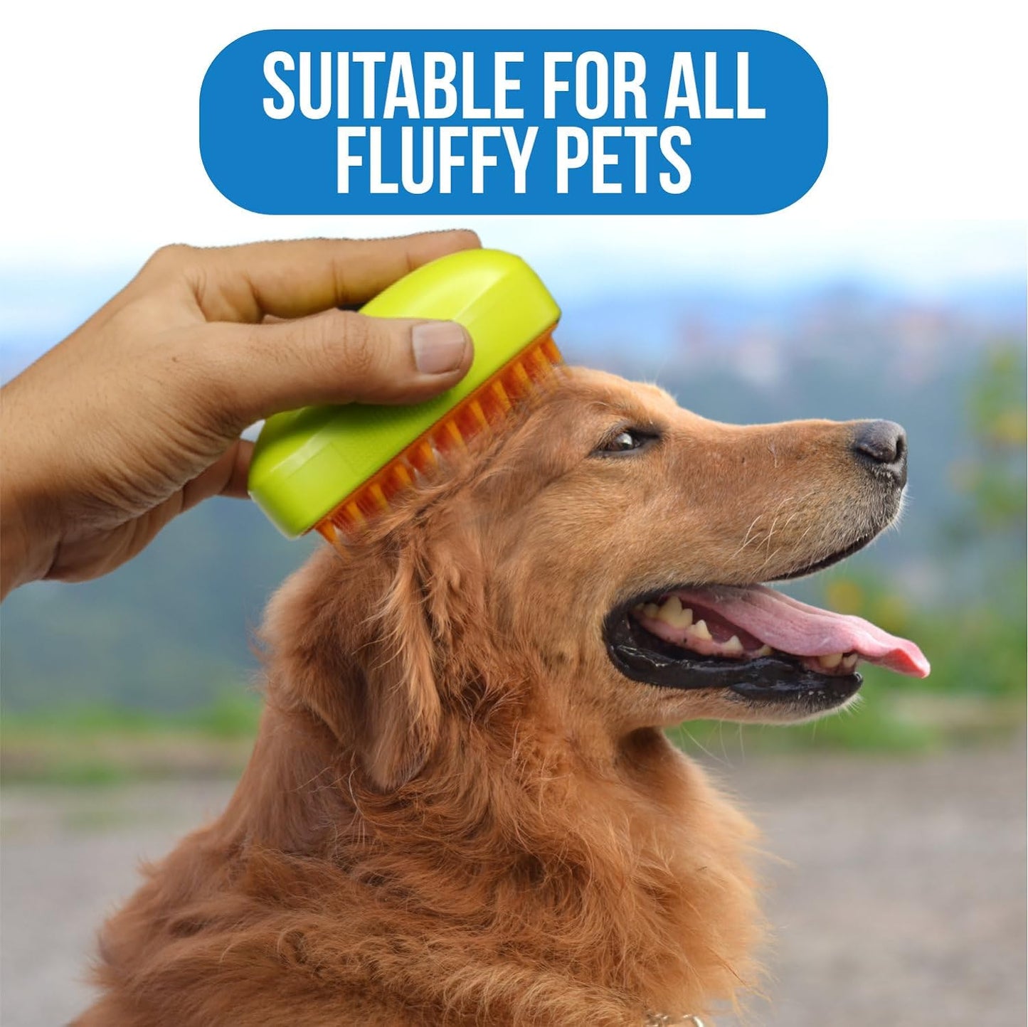 hair removal brush for cats with steam function, cat brush with fur collection and misting