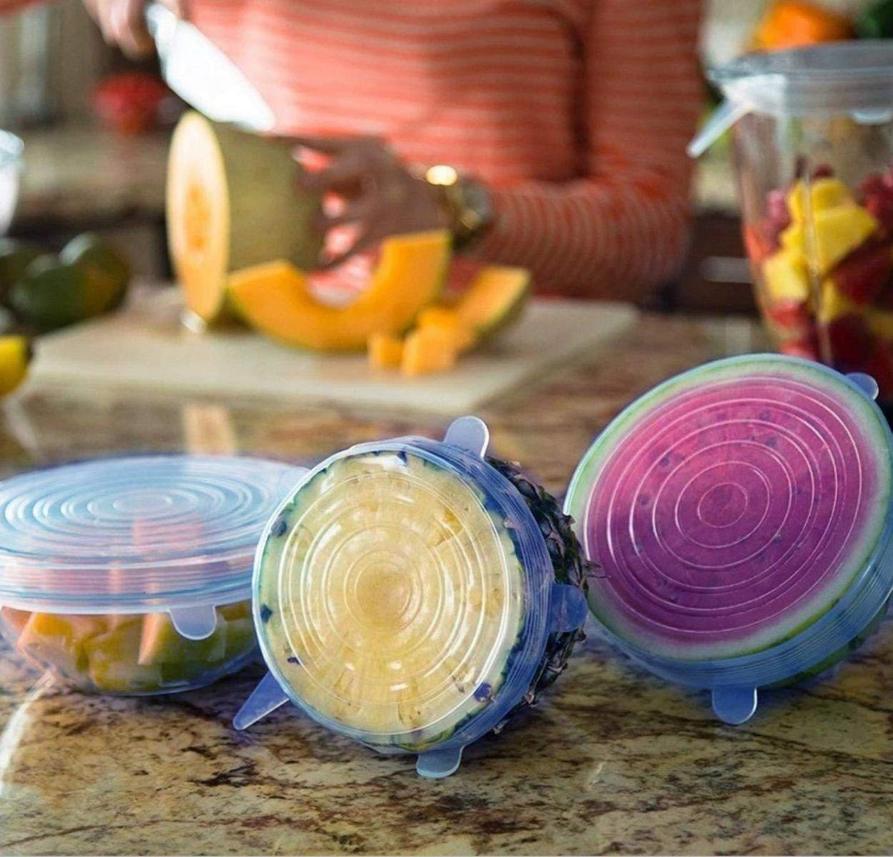 Reusable silicone covers for bowls, silicone stretch lids set, reusable food covers, BPA free silicone lids, airtight silicone lids, microwave safe food lid, eco-friendly food storage covers, flexible kitchen lid set