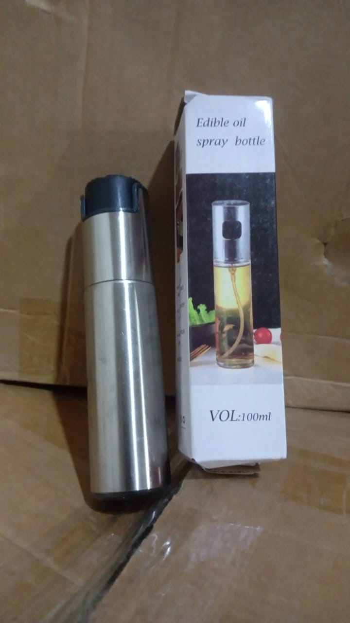 Oil Spray Bottle for Dosa – Food Grade Stainless Steel & Glass Oil Dispenser with Fine Mist Spray | Leak-Proof Portable Oil Sprayer for Kitchen, BBQ & Salad (100 ML)
