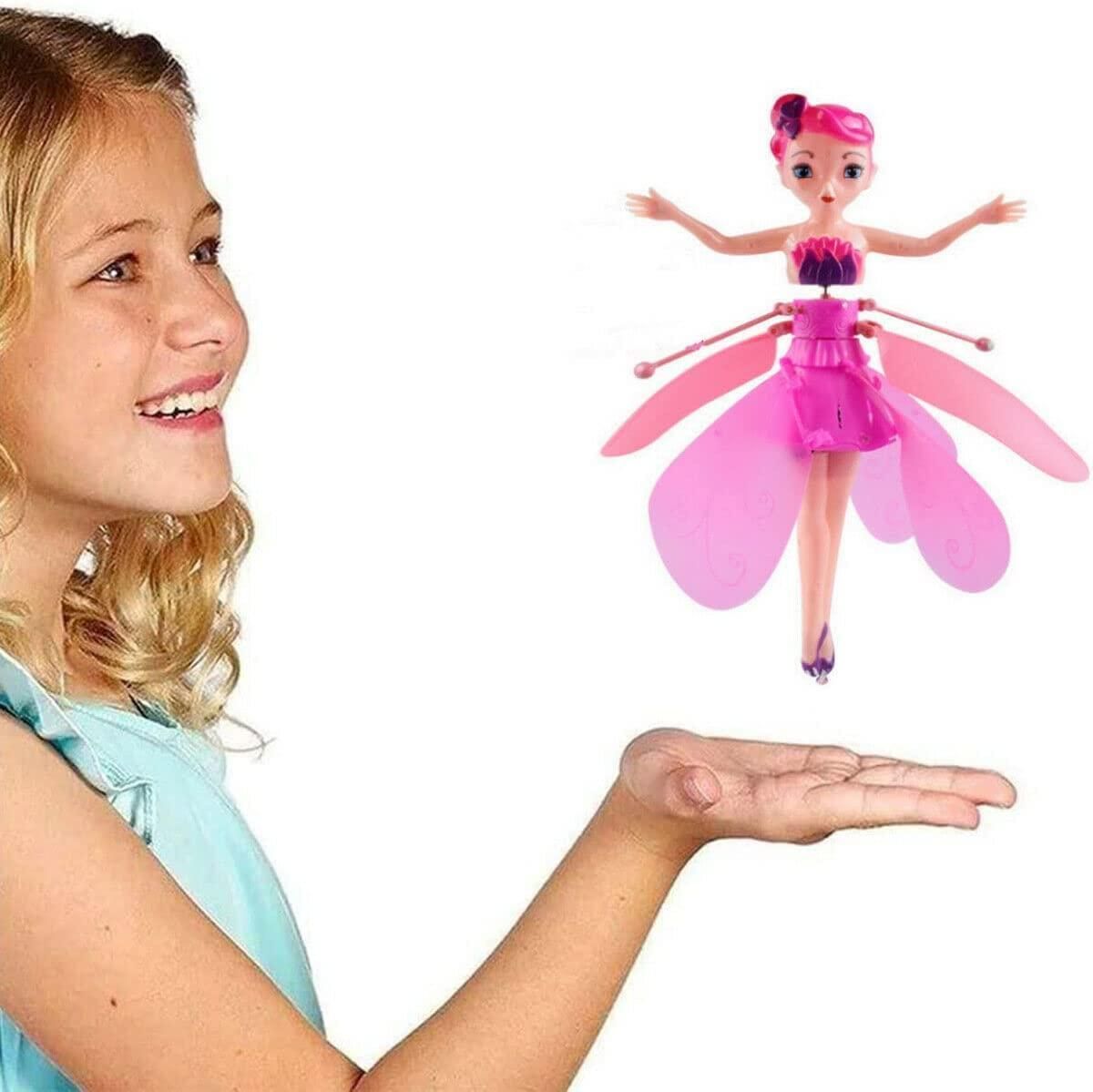 light-up princess flying doll, rechargeable flying fairy toy for girls, motion sensor fairy doll India, flying princess doll with LED lights, hover fairy doll for kids, magical flying doll with motion detection, fairy doll toy for 3+ girls, rechargeable fairy doll with wings, fun flying princess toy for children