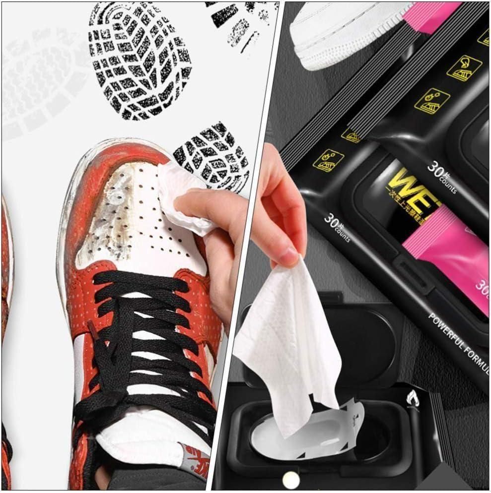 disposable sneaker cleaner wipes with natural formula, travel-friendly shoe wipes with resealable pack India,