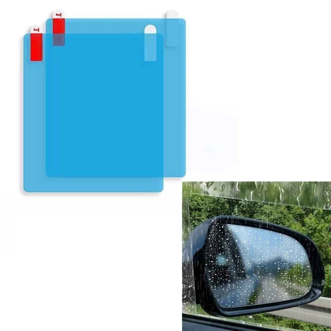 rainproof rearview mirror protector for cars, side mirror anti mist film for vehicles, car mirror waterproof and anti glare film, rearview mirror anti fog protector, anti rain film for car side mirrors, anti mist mirror film for rainy season, HD visibility car mirror film, universal anti fog film for car mirrors, clear view mirror protector for driving safety