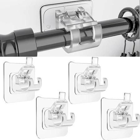 self adhesive rods clips hook pack of 6 durable plastic adhesive hooks, best self adhesive curtain rod clips for home use India, plastic adhesive hooks for curtain rods pack of 6, durable adhesive hooks for hanging rods, self adhesive rod clips for curtains and drapes, plastic rod clips with strong adhesive backing, adhesive hooks for rods installation without drilling, pack of 6 self adhesive hooks for rods, easy to install plastic adhesive rod clips, strong adhesive hooks for curtain rods India