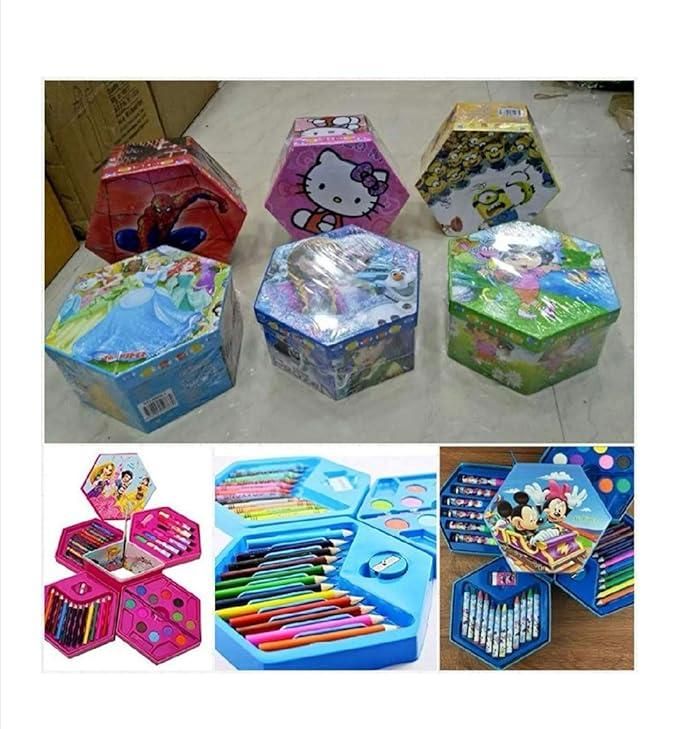 complete drawing painting coloring kit, kids art set with crayons sketch pens pencils, children’s art supplies kit 46 pieces, drawing and painting kit for kids, coloring set with crayons and pencils, kids creative art set pack, art kit with sketch pens and crayons, complete kids art supplies set, 46 piece kids art and craft kit