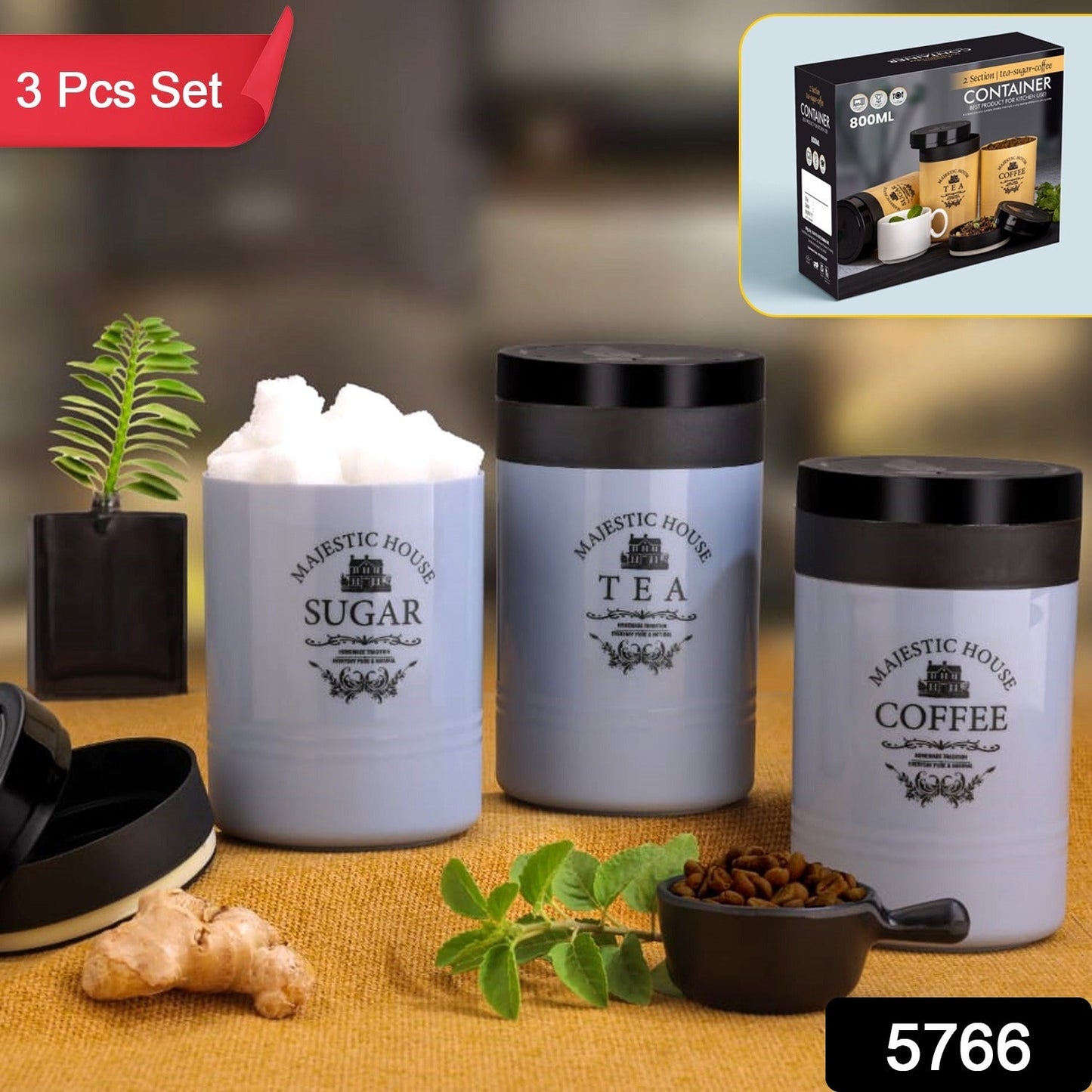 multipurpose airtight jars for storage, modern design kitchen container set, food-safe plastic containers with lids, labeled jars for tea coffee and sugar, transparent airtight kitchen jars set, BPA-free airtight containers for pantry use