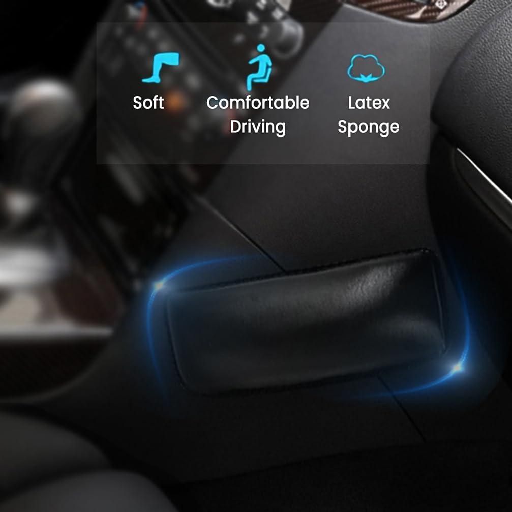 driver leg cushion memory foam for long drives India, memory foam knee support pad for car driver comfort, leather knee pad for car driving support India, memory foam knee cushion for car drivers, knee pad for driver leg support and comfort, car driver memory foam knee support cushion India
