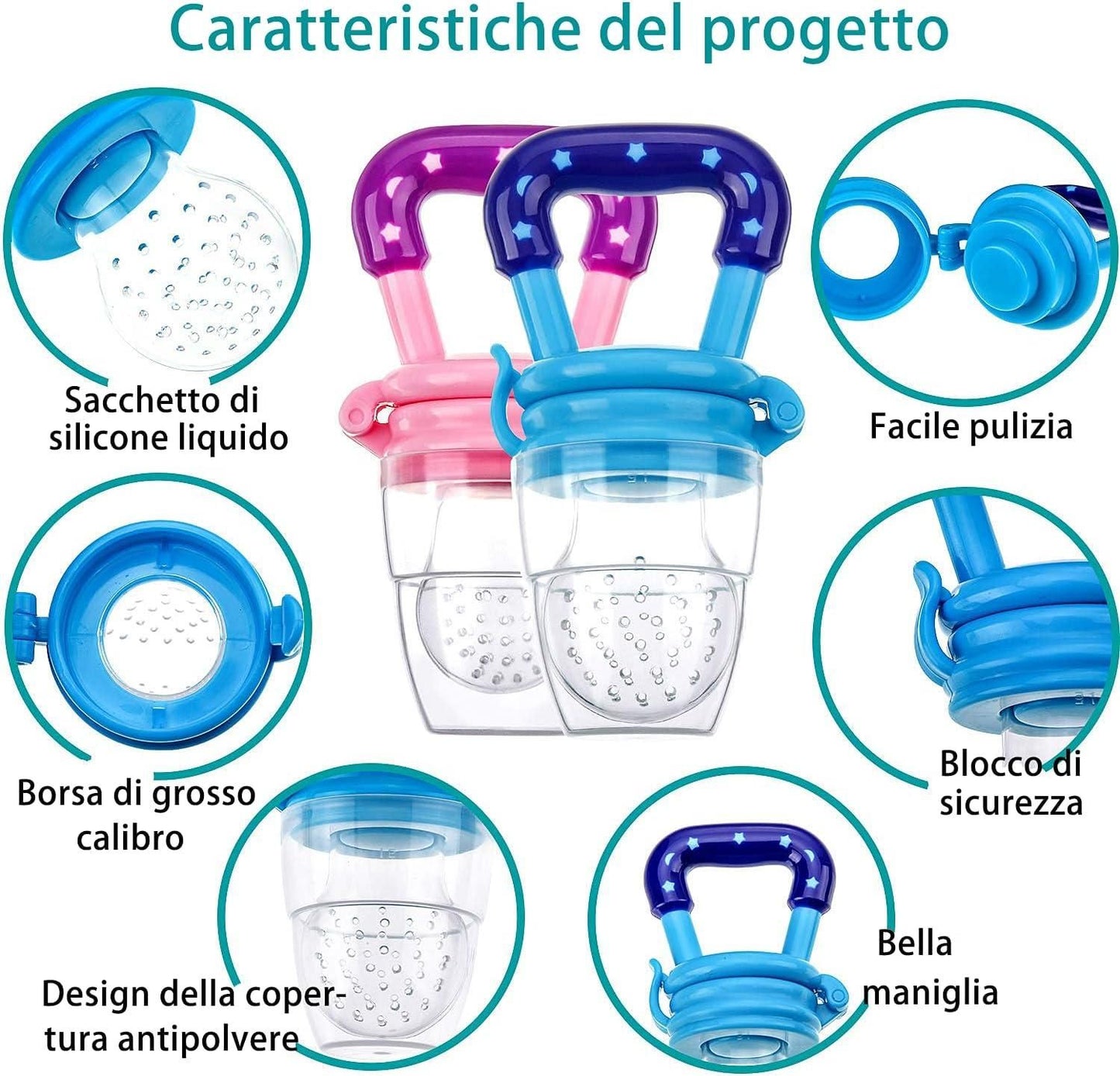 BPA-free baby pacifiers India, silicone fruit feeder for babies, safe baby feeding pacifiers, baby food pacifier India, soft silicone baby pacifiers,
