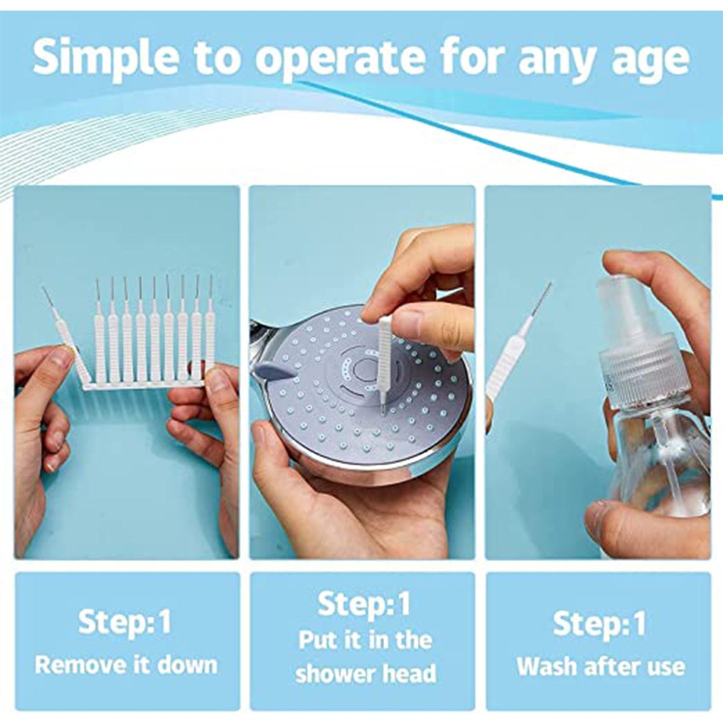 shower nozzle cleaning brush, anti-clog brush, reusable cleaning brush, shower head cleaner, faucet hole brush, small hole cleaning tool, nylon cleaning brush, multifunctional crevice cleaner