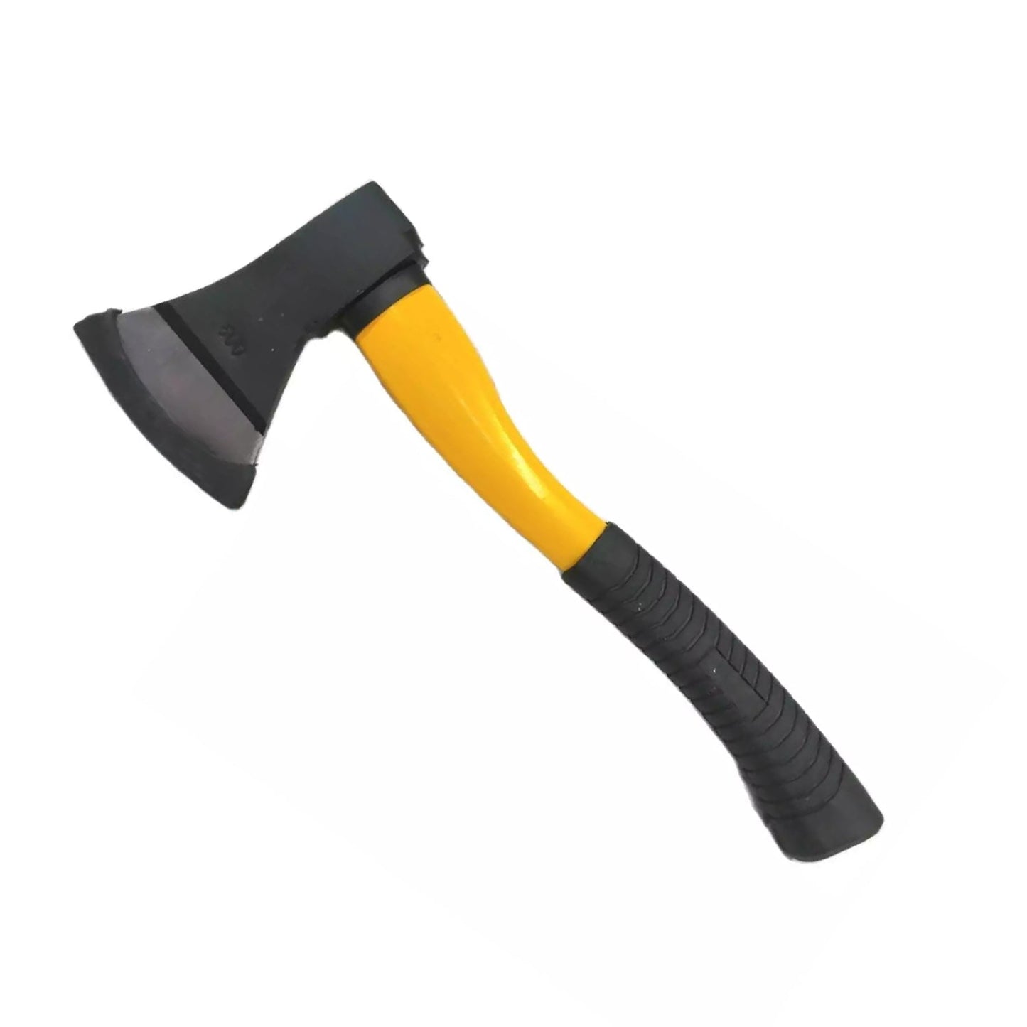 Wood cutting axe with fiberglass body and rubberized handle, suitable for heavy-duty use, hatchet axe, fiberglass axe, wood cutting axe, gardening axe, camping hatchet, outdoor axe, safety axe, lightweight axe, rubber grip axe, 685g axe