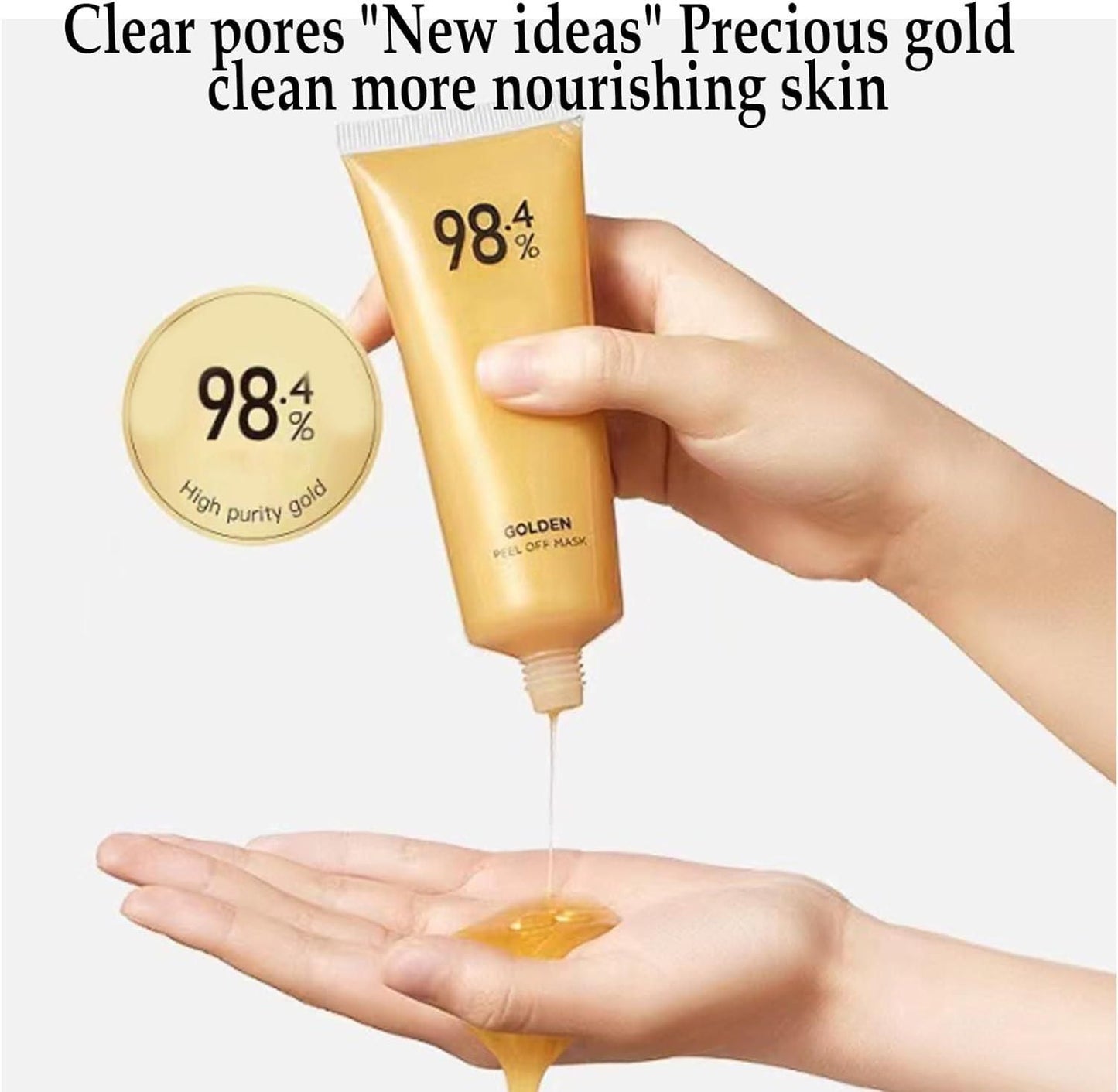 98.4% gold peel off mask pack of 2, best gold peel off mask for anti wrinkle treatment, moisturizing gold face mask for glowing skin, gold facial mask for anti aging and fine lines,