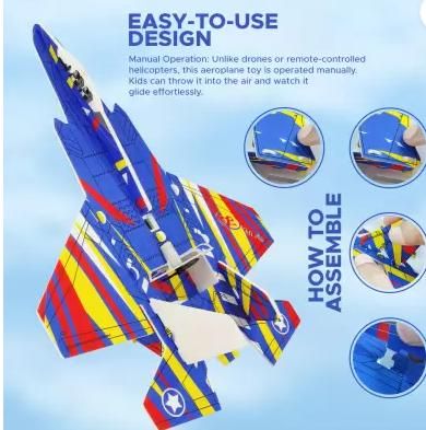 foam airplane toy India, Buddynjoy foam plane for kids, multicolor foam glider toy, throwing plane for children, lightweight outdoor airplane toy, kids flying foam airplane India, safe outdoor toys for kids, foam plane toy for boys, Buddynjoy toy plane India, outdoor foam airplane glider