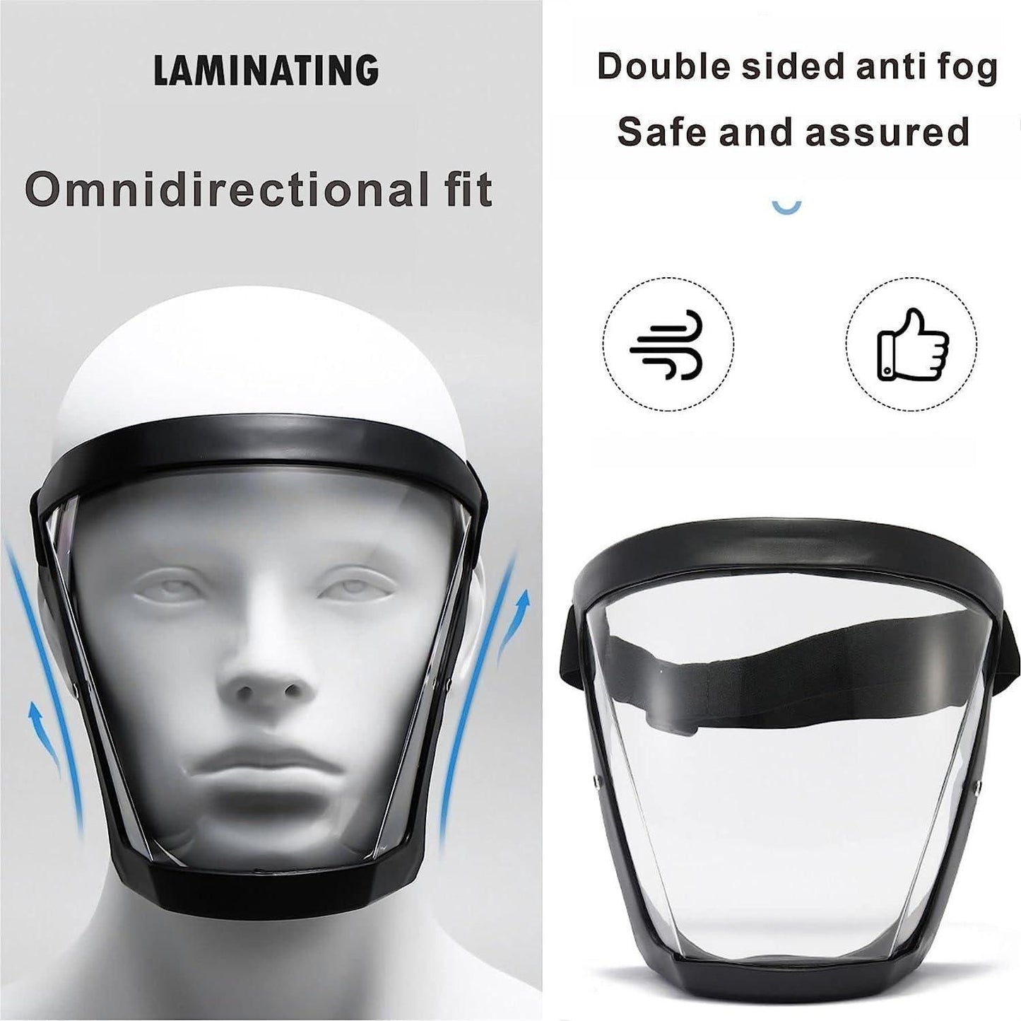 men’s face protection mask transparent anti-fog full shield, full face protective transparent mask for men India, anti-fog full face shield mask for daily use, clear face mask shield full protection anti-fog India, full face cover mask transparent anti-fog for men, comfortable face shield for men full transparent anti-fog