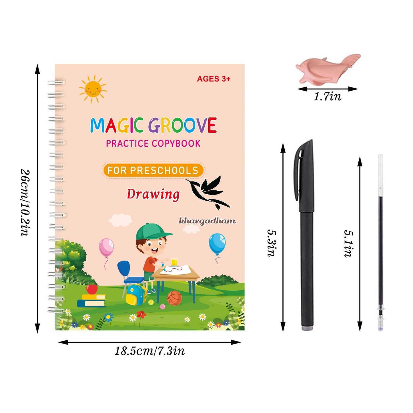 handwriting practice India, kids reusable writing book, Sank Magic copybook India, writing practice workbook for children, reusable kids workbook, handwriting kit with pen and eraser, practice copybook set, kids learning workbook India, reusable handwriting workbook set, writing practice copybook refill