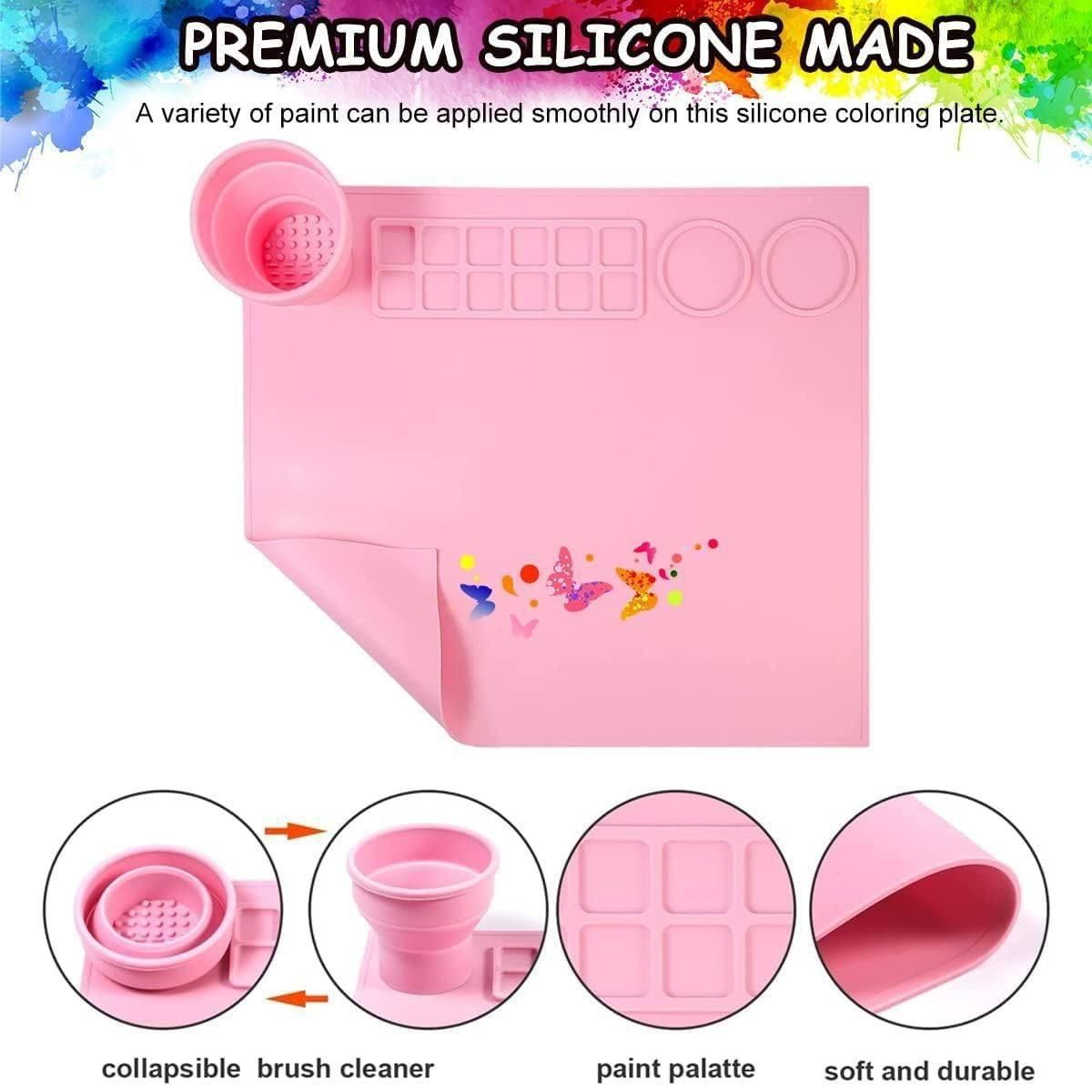Silicone Craft Mat for Kids | Washable Non-Slip Mat for Painting, Play Doh & Clay Activities | Reusable Art Mat for Toddlers, silicone craft mat for kids, silicone mat for painting, play doh mat for kids, clay activity mat, kids silicone activity mat, painting mat for toddlers, non-slip silicone mat for crafts, silicone mat for clay play, kids art mat washable, craft mat for playdough and clay, silicone activity mat for children, mess free painting mat, silicone sheet for kids crafts, washable silicone