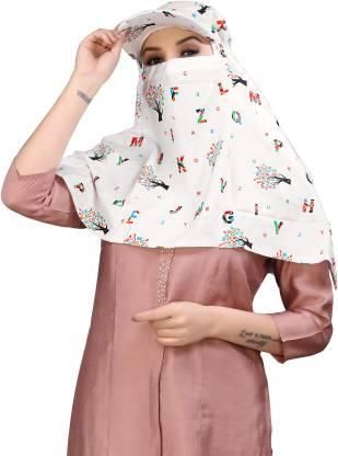 printed rayon women’s outdoor cap with mask, casual summer cap for women with face mask, breathable rayon sun protection cap women, women’s printed cap with attached mask for outdoor,