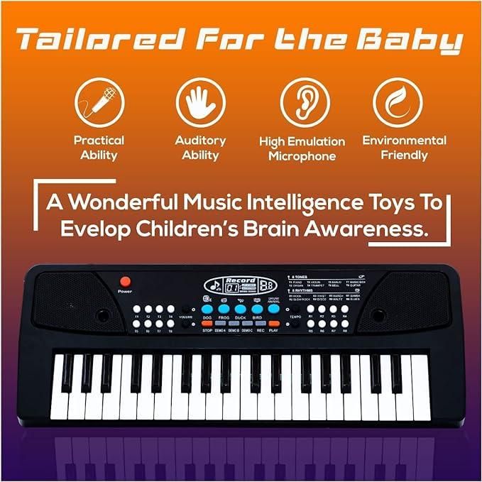best portable piano keyboard toy with mic and USB in India, musical piano toy for kids with recording function, electronic keyboard toy for children with microphone, USB cable piano toy for kids music learning, piano toy with sound effects and recording feature,