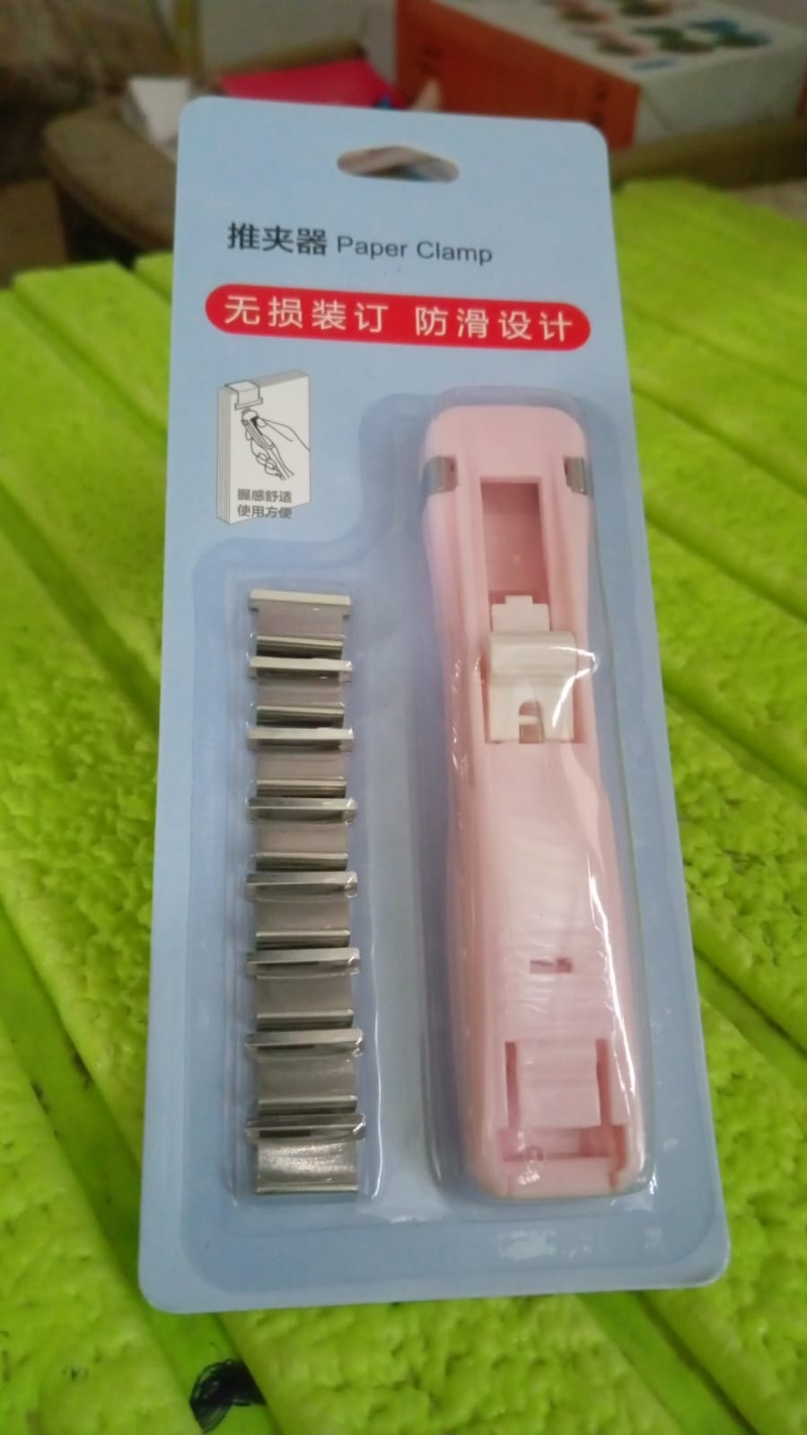 reusable paper clamp dispenser 8 clips