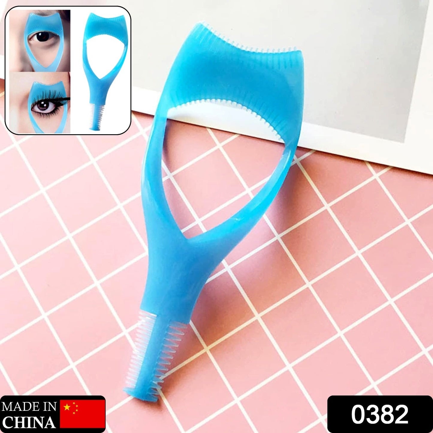 plastic eyelash curler with brush, beauty tool for precise mascara application, DIY eyelash grooming tool, compact lash curler and separator for women