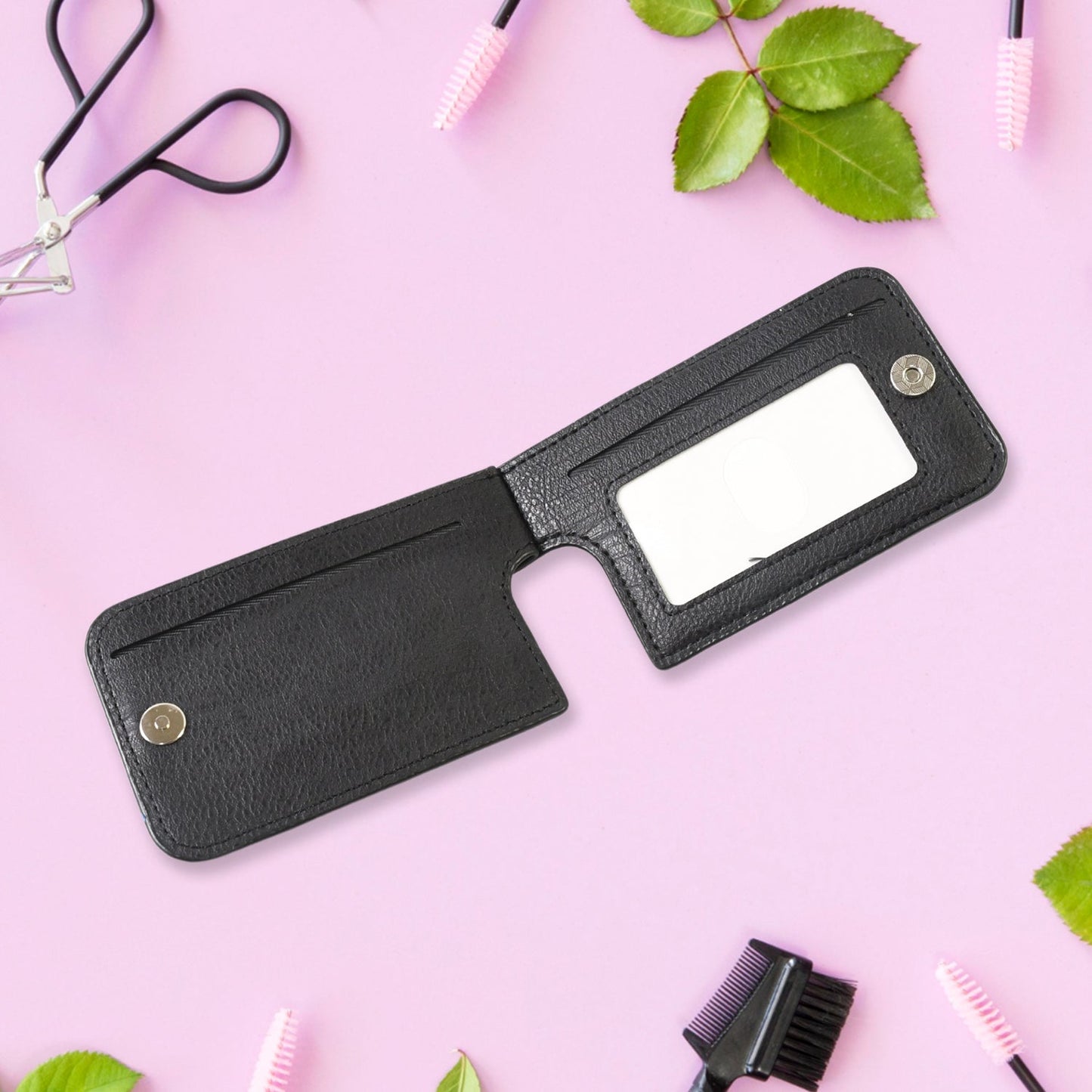 Phone wallet cardholder with magnetic backing and zipper stand